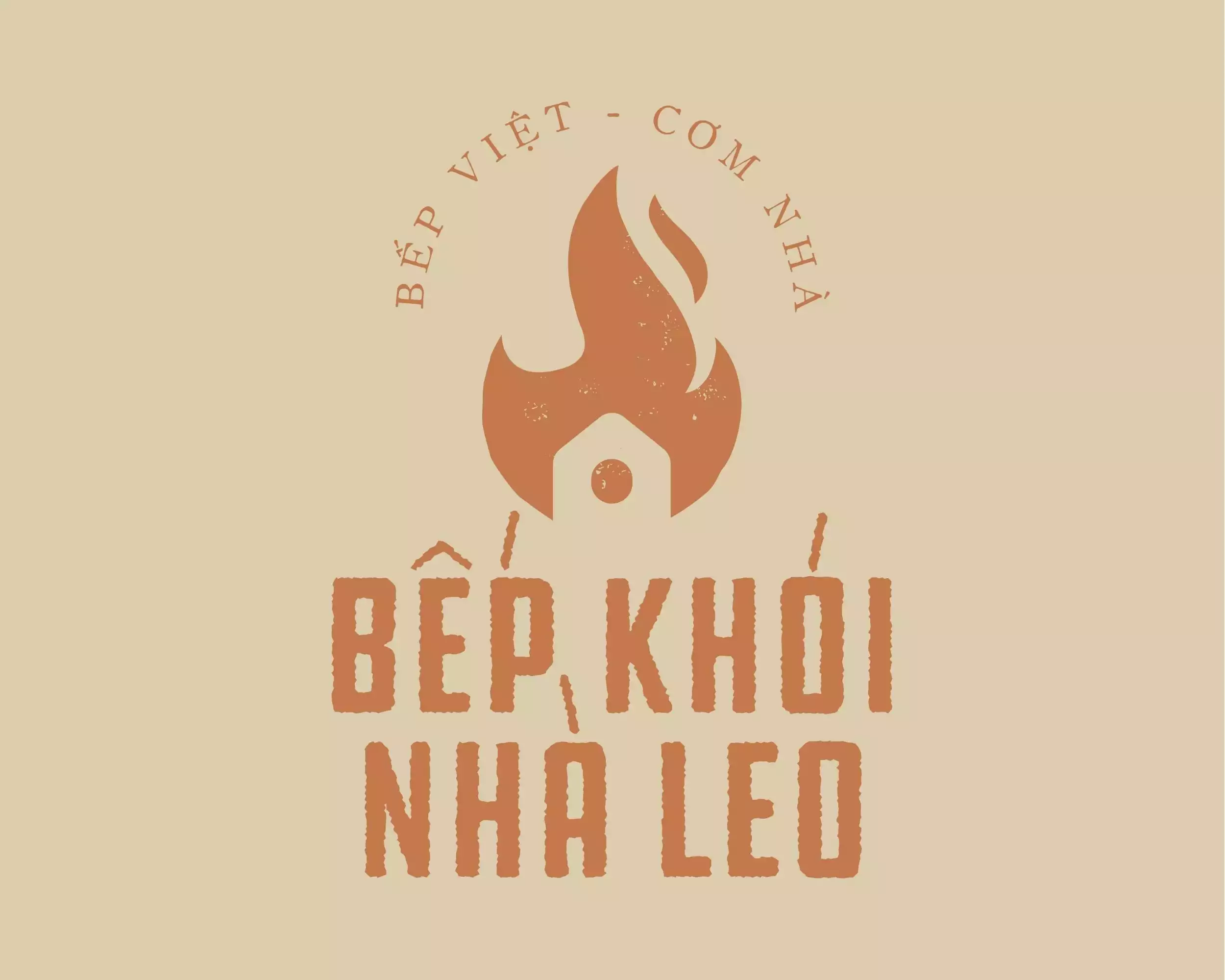 THIẾT KẾ LOGO BẾP KHÓI NHÀ LEO