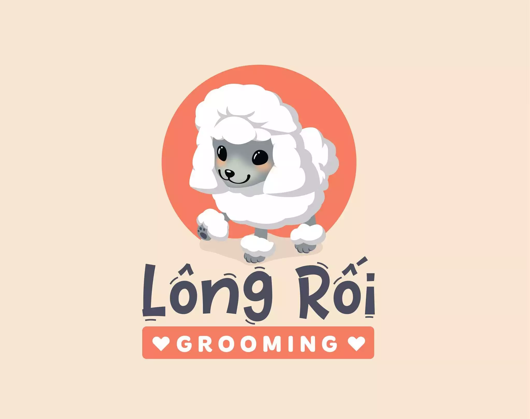 THIẾT KẾ LOGO DỰ ÁN LÔNG RỐI GROOMING