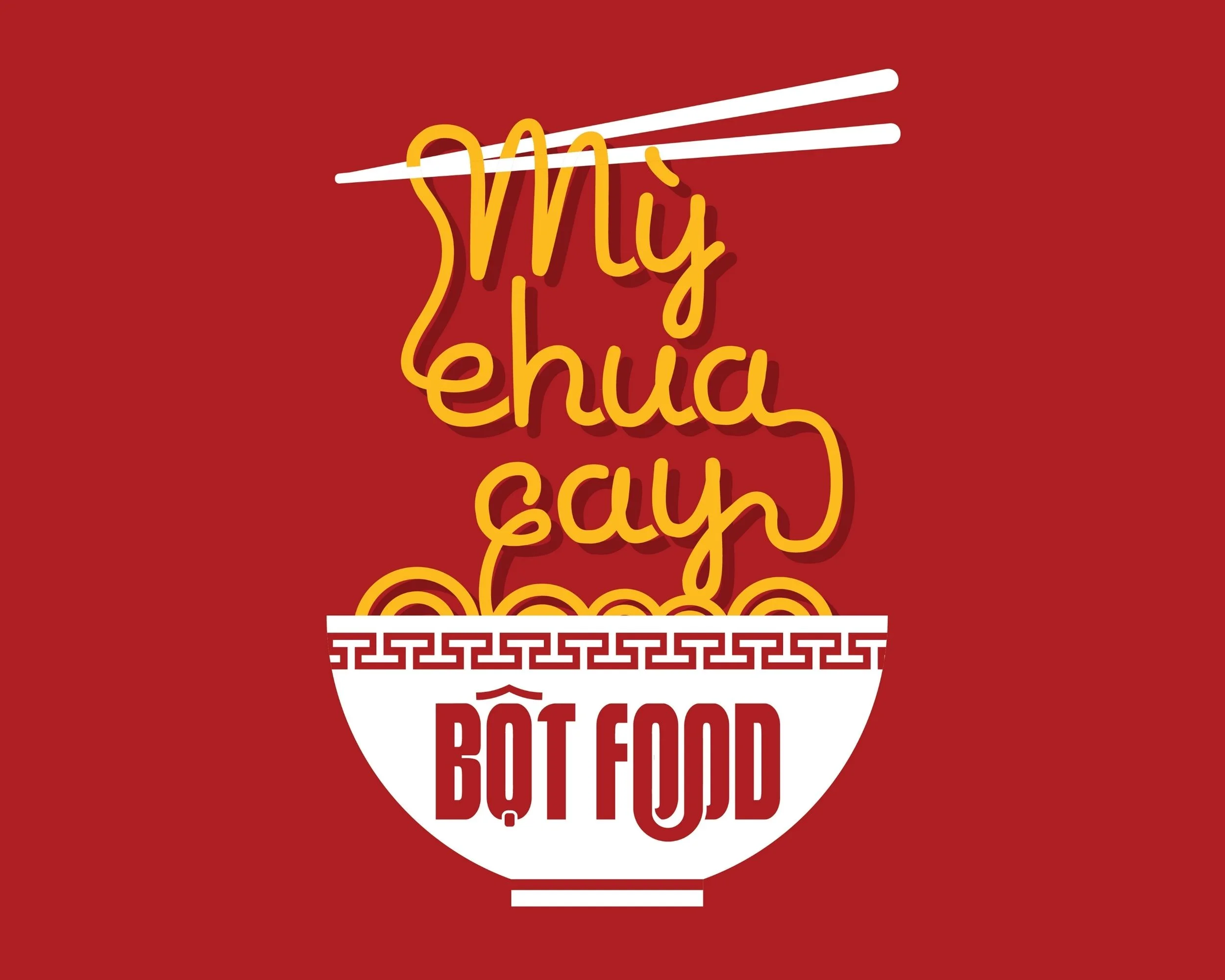 THIẾT KẾ LOGO MỲ CHUA CAY BỘT FOOD