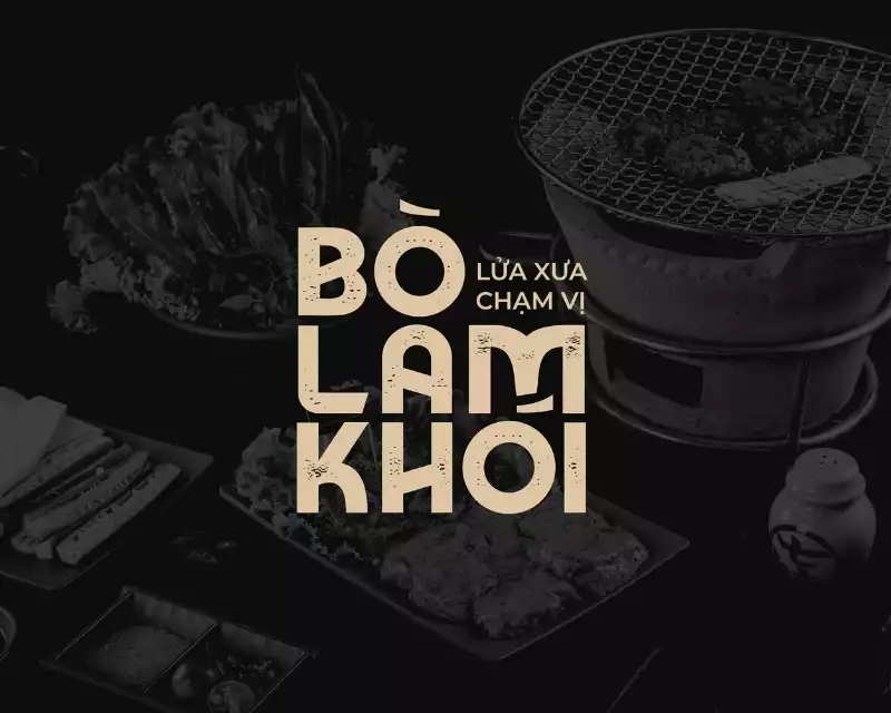 THIẾT KẾ LOGO BÒ LAM NƯỚNG