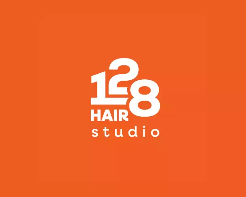 THIẾT KẾ LOGO THƯƠNG HIỆU 128 HAIR STUDIO