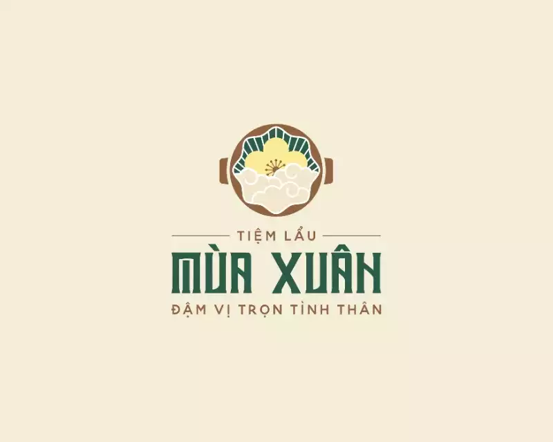 THIẾT KẾ LOGO TIỆM LẨU MÙA XUÂN